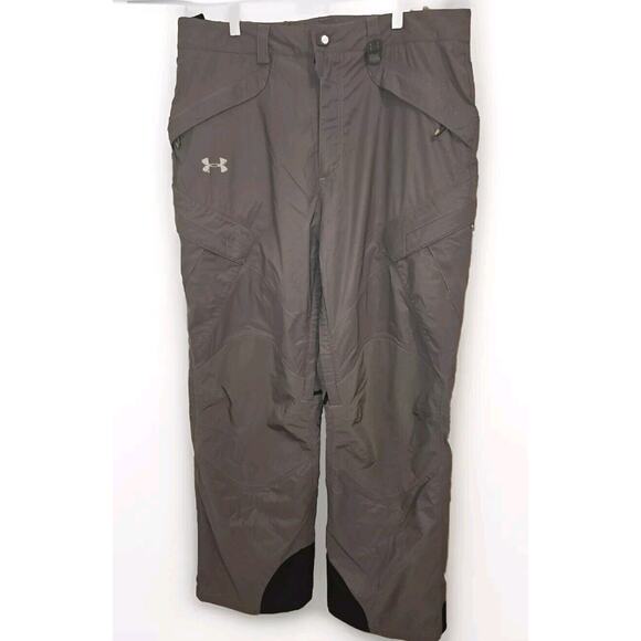 Under Armour Men's Sz L Black Insulated Ski Snow Board Mountain Waterproof Pant - Picture 1 of 12